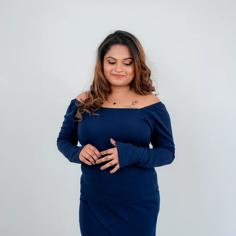 Navy Off-the-Shoulder Maxi - Image 5
