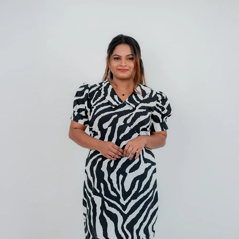 Zebra Print V-Neck Mini - Image 3