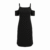 Black Cold Shoulder Midi