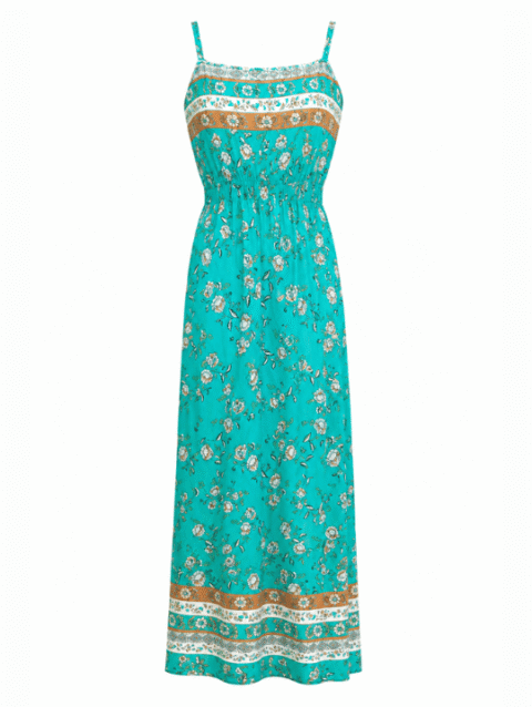Blue Floral Strap Maxi