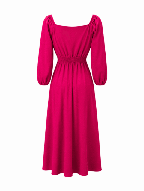 Fuchsia Long Sleeve Maxi