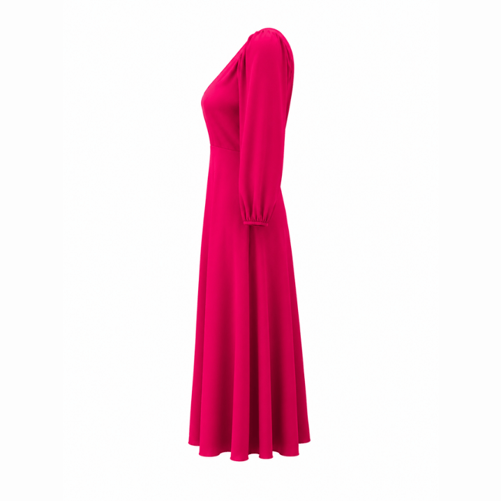 Fuchsia Long Sleeve Maxi