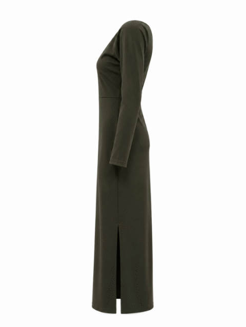 Olive Green Long Sleeve Maxi
