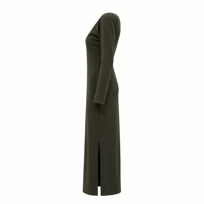 Olive Green Long Sleeve Maxi