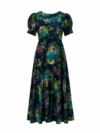 Red Floral Puff Sleeve Maxi