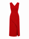 Red Shimmer Wrap Maxi