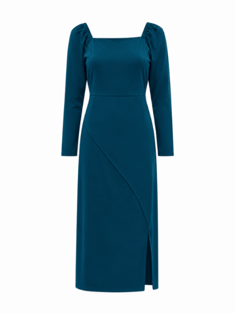 Teal Long Sleeve Maxi