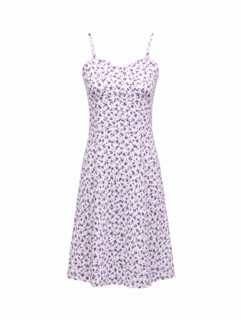 White Floral Sleeveless Mini