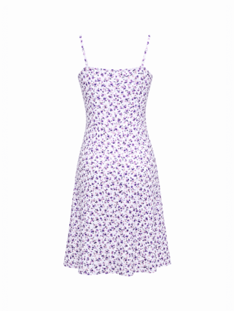 White Floral Sleeveless Mini